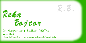 reka bojtor business card